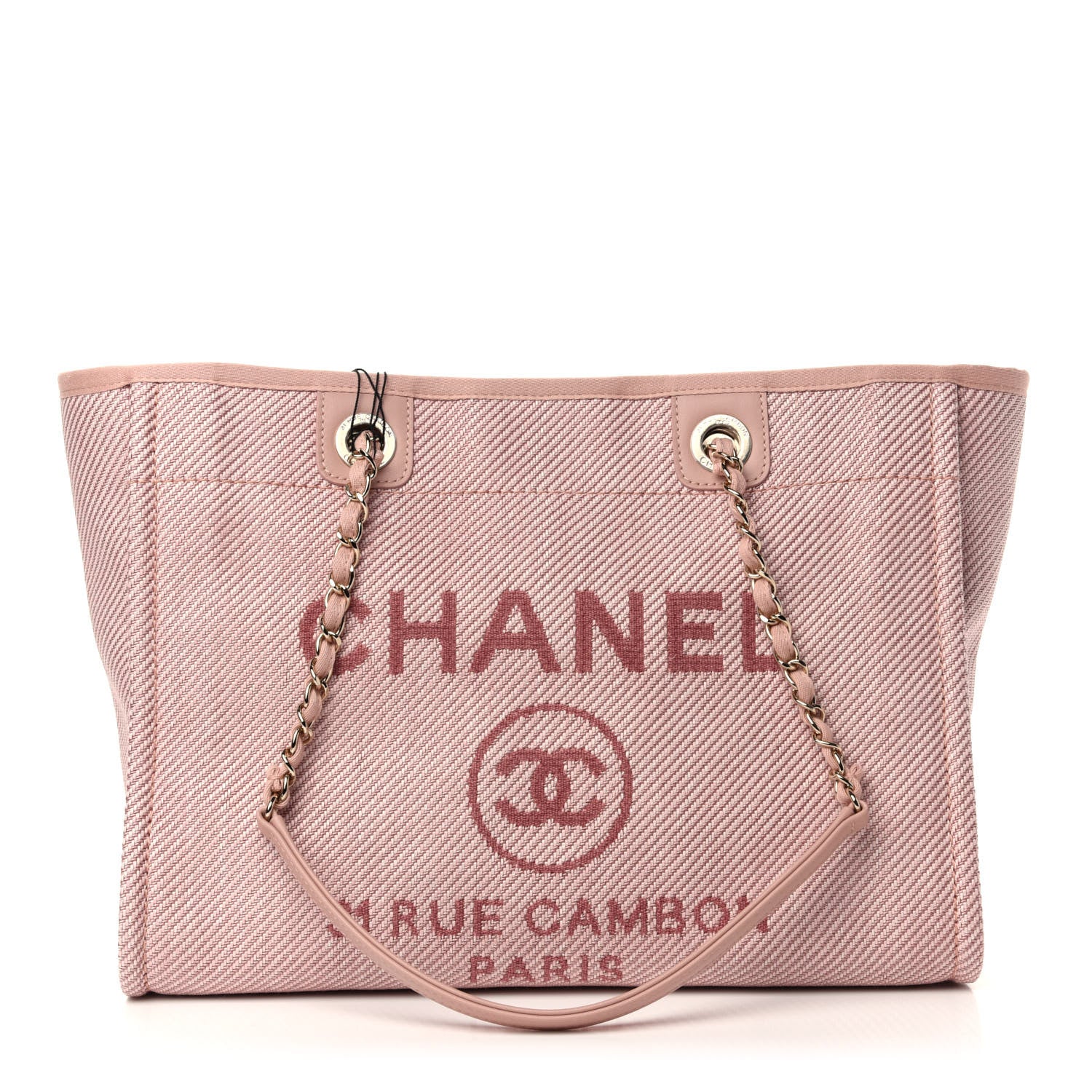 Chanel Mixed Fibers Calfskin Small Deauville Tote Rose Pink 1 of 10