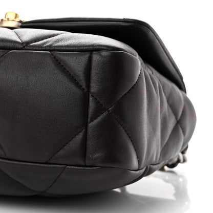 Chanel Lambskin Quilted Medium Chanel 19 Flap Dark Brown 10 of 11