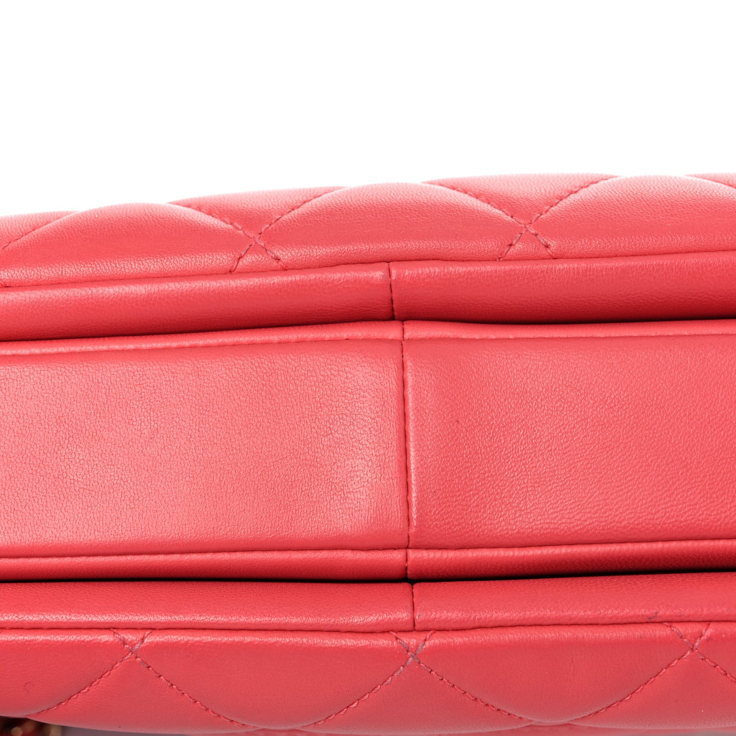 Lambskin Quilted Small Trendy CC Flap Dual Handle Bag Coral