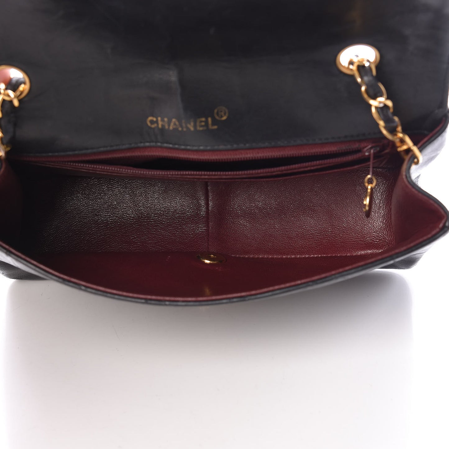 Lambskin Quilted Small Single Flap Black