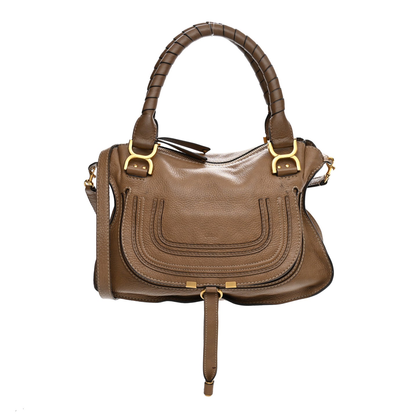 Calfskin Medium Marcie Satchel Nut