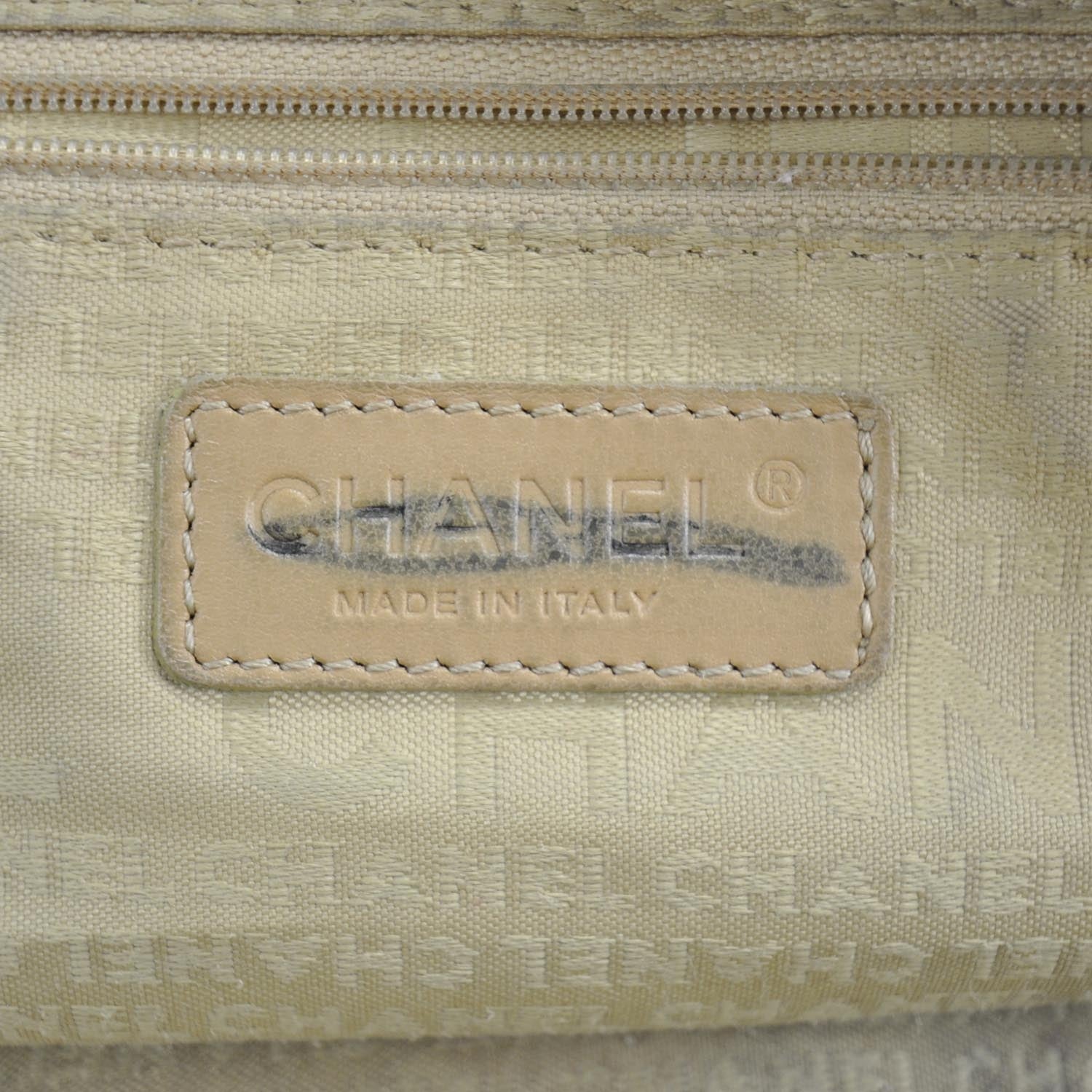 Chanel Leather Square Stitched Satchel Beige 7 of 8