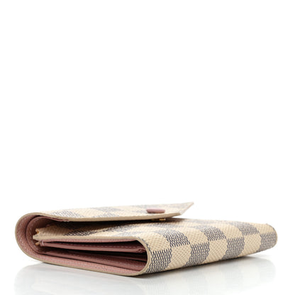 Louis Vuitton Damier Azur Victorine Wallet Rose Ballerine 4 of 8