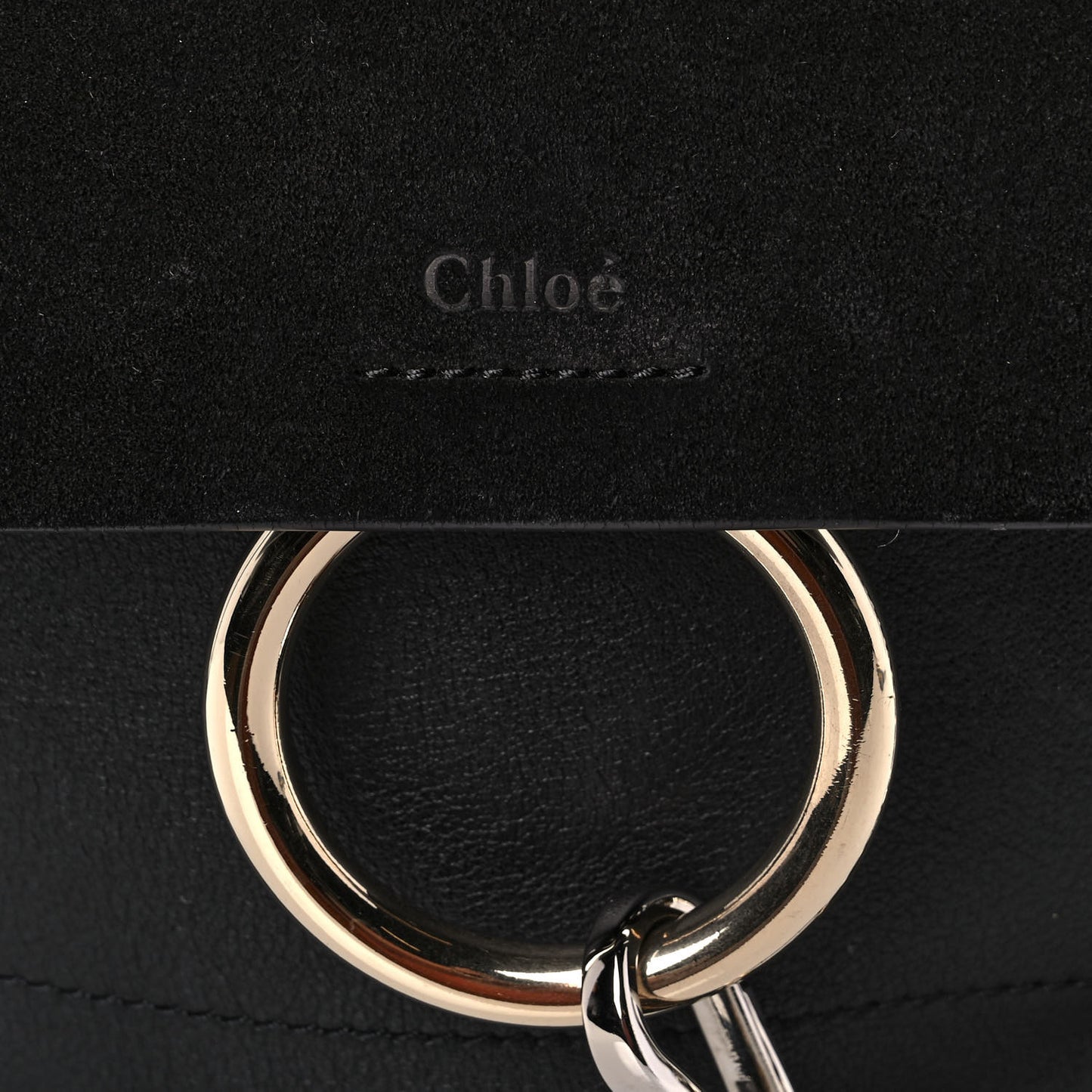 Suede Calfskin Faye Backpack Black