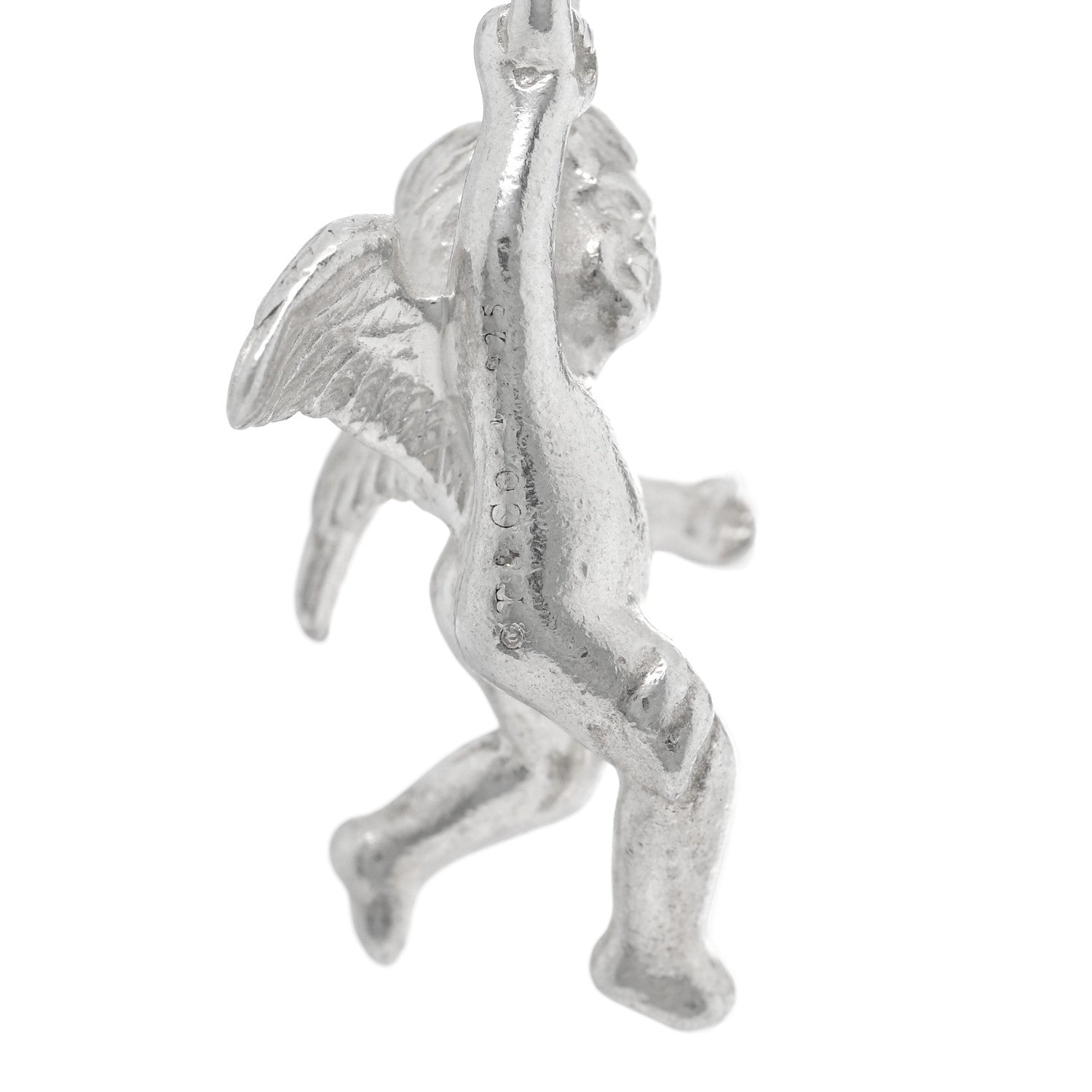 Tiffany Sterling Silver Cherub Pendant Charm 4 of 4