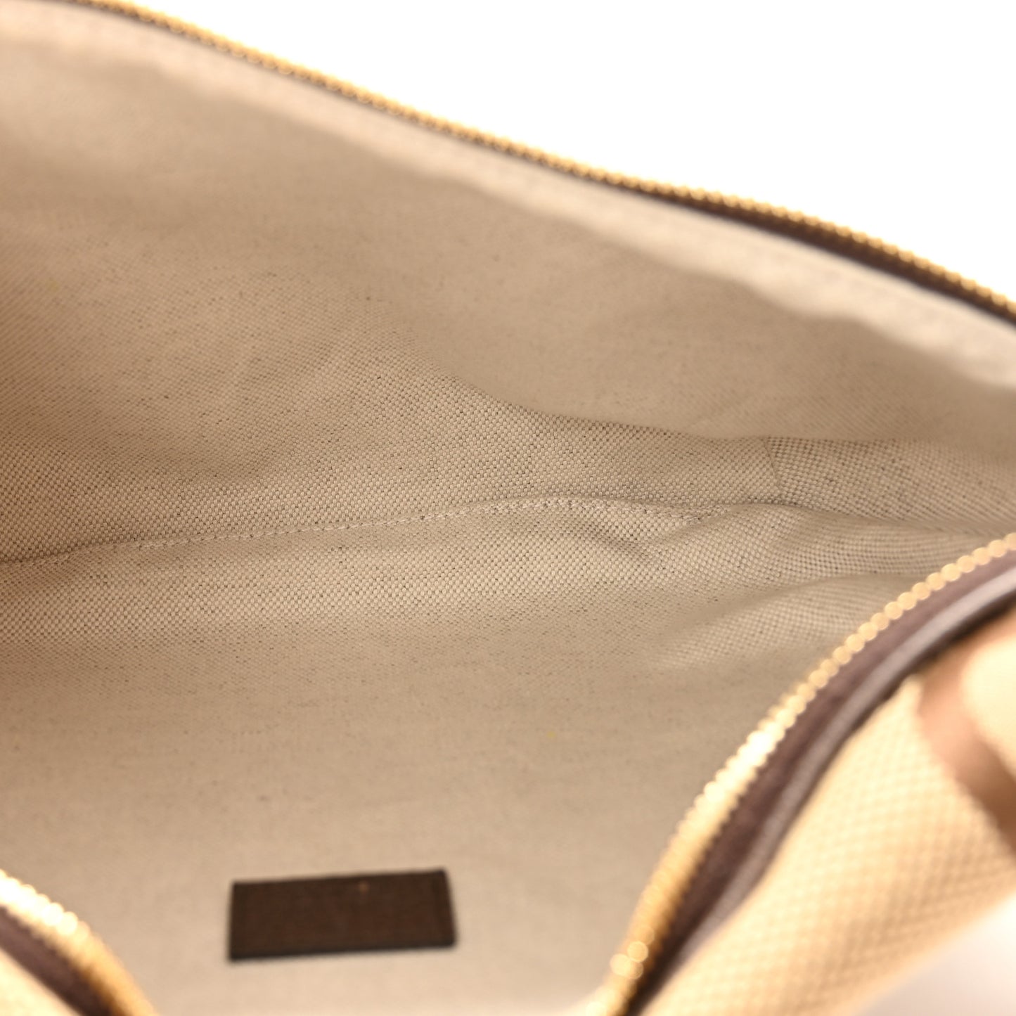 Monogram Jumbo GG Textured Dollar Calfskin Web Belt Bag Camel Ebony New Acero