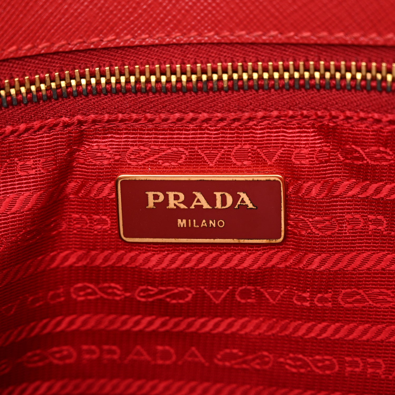 Prada Saffiano Lux Large Galleria Double Zip Tote Fuoco 7 of 13