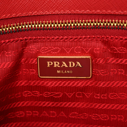 Prada Saffiano Lux Large Galleria Double Zip Tote Fuoco 7 of 13