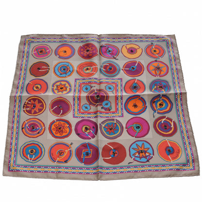 Hermes Silk Belles du Mexique Pocket Square Scarf 3 of 6