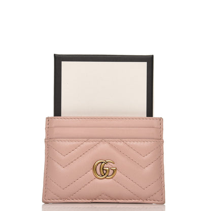 Gucci Calfskin Matelasse GG Marmont Card Holder Perfect Pink 7 of 14