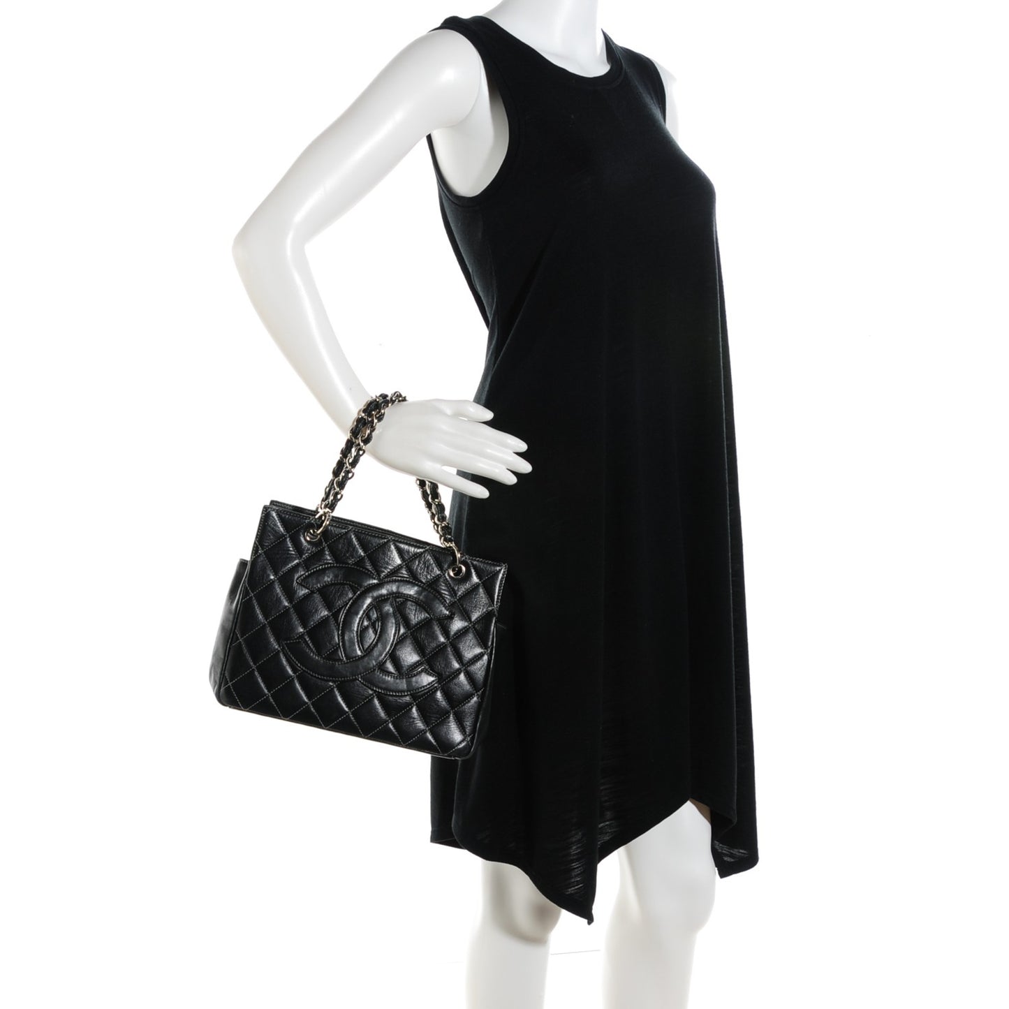 Lambskin Quilted Petit Timeless Tote PTT Black