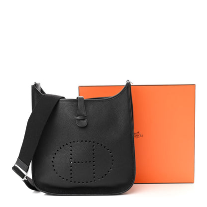 Hermes Taurillon Clemence Evelyne III PM Black 12 of 12