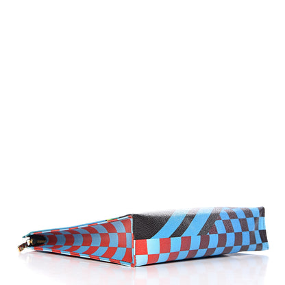 Louis Vuitton Damier Race Toiletry Pouch 26 Blue Vert 4 of 9