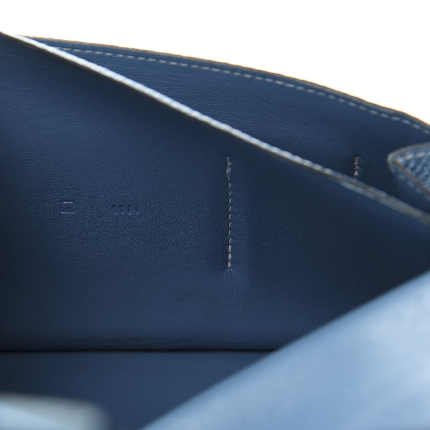 Togo Dogon Duo Wallet Blue Jean