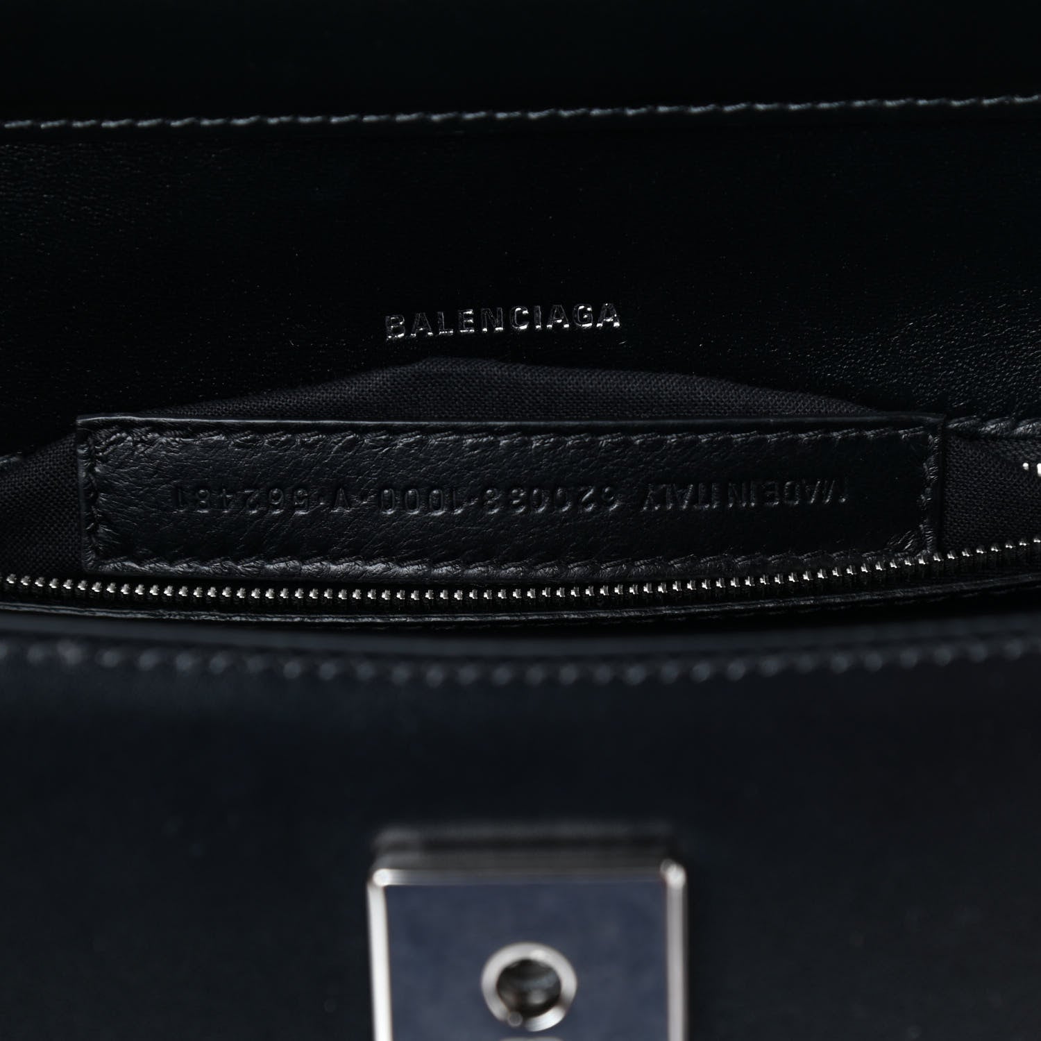 Balenciaga Shiny Box Calfskin Medium Ghost Shoulder Bag Black 7 of 9
