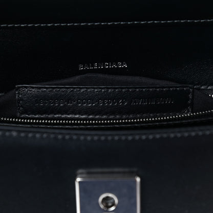 Balenciaga Shiny Box Calfskin Medium Ghost Shoulder Bag Black 7 of 9