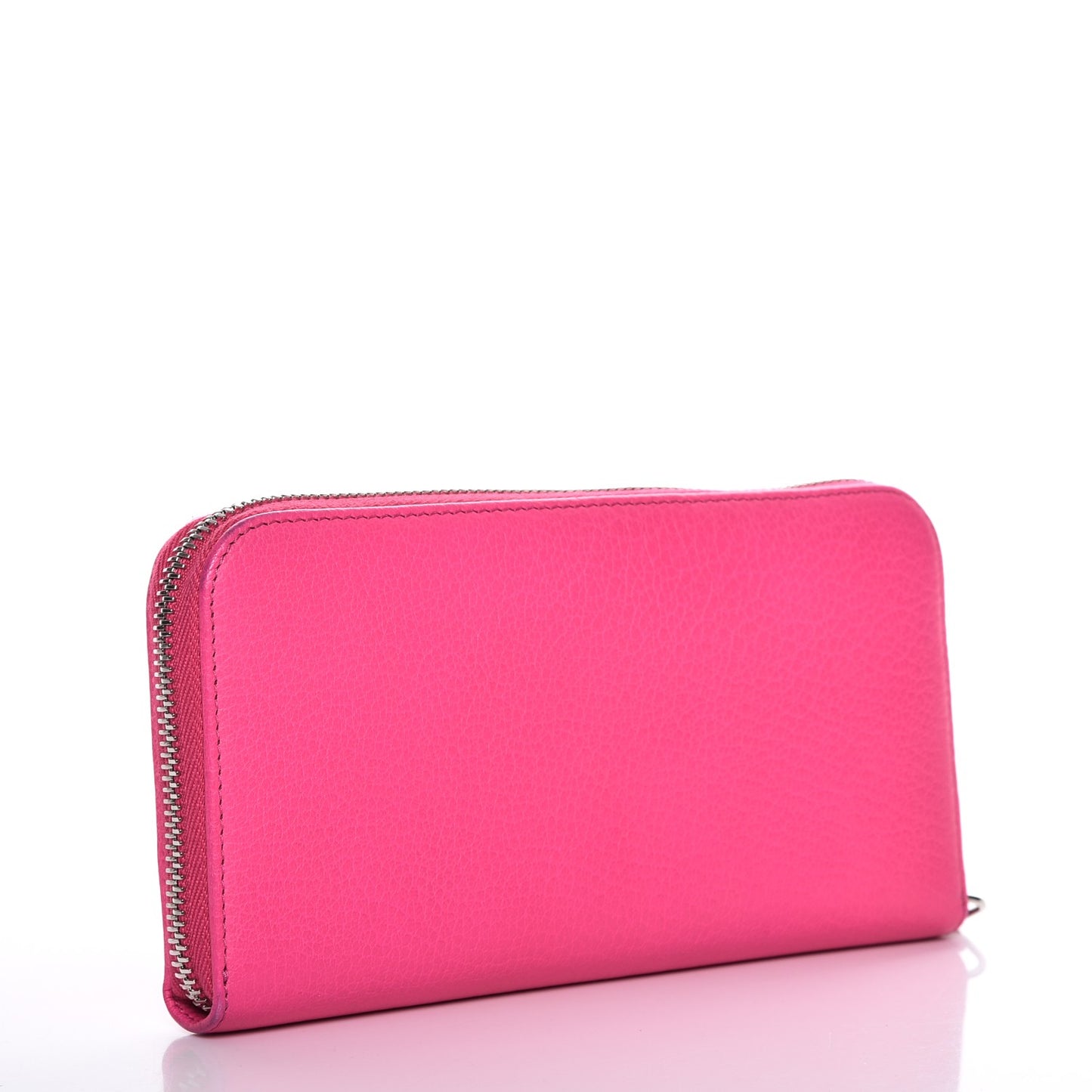 Sugar Goatskin Pandora Zip Around Wallet Shocking Pink