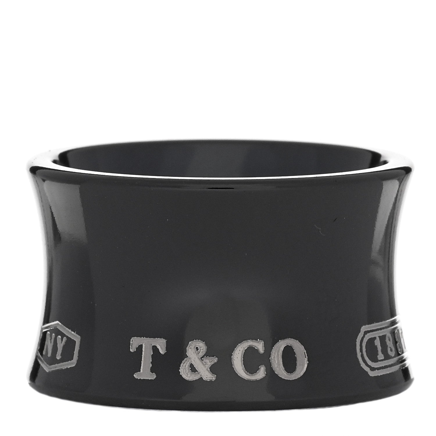 Tiffany Titanium 1837 Band Ring 49 4.75 1 of 4