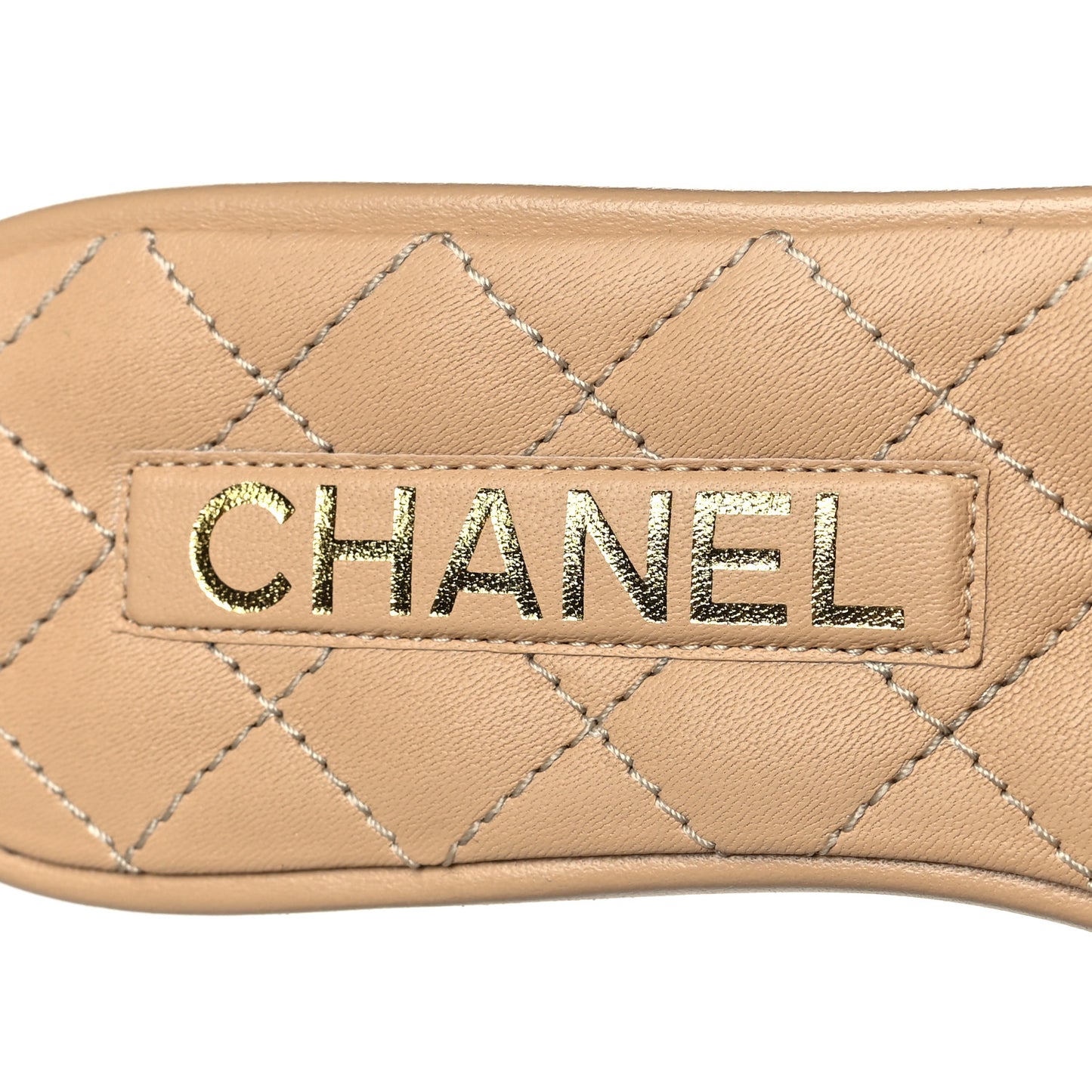 Lambskin Quilted CC Turnlock Sandals 36 Beige