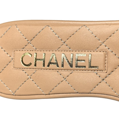 Chanel Lambskin Quilted CC Turnlock Sandals 36 Beige 6 of 9