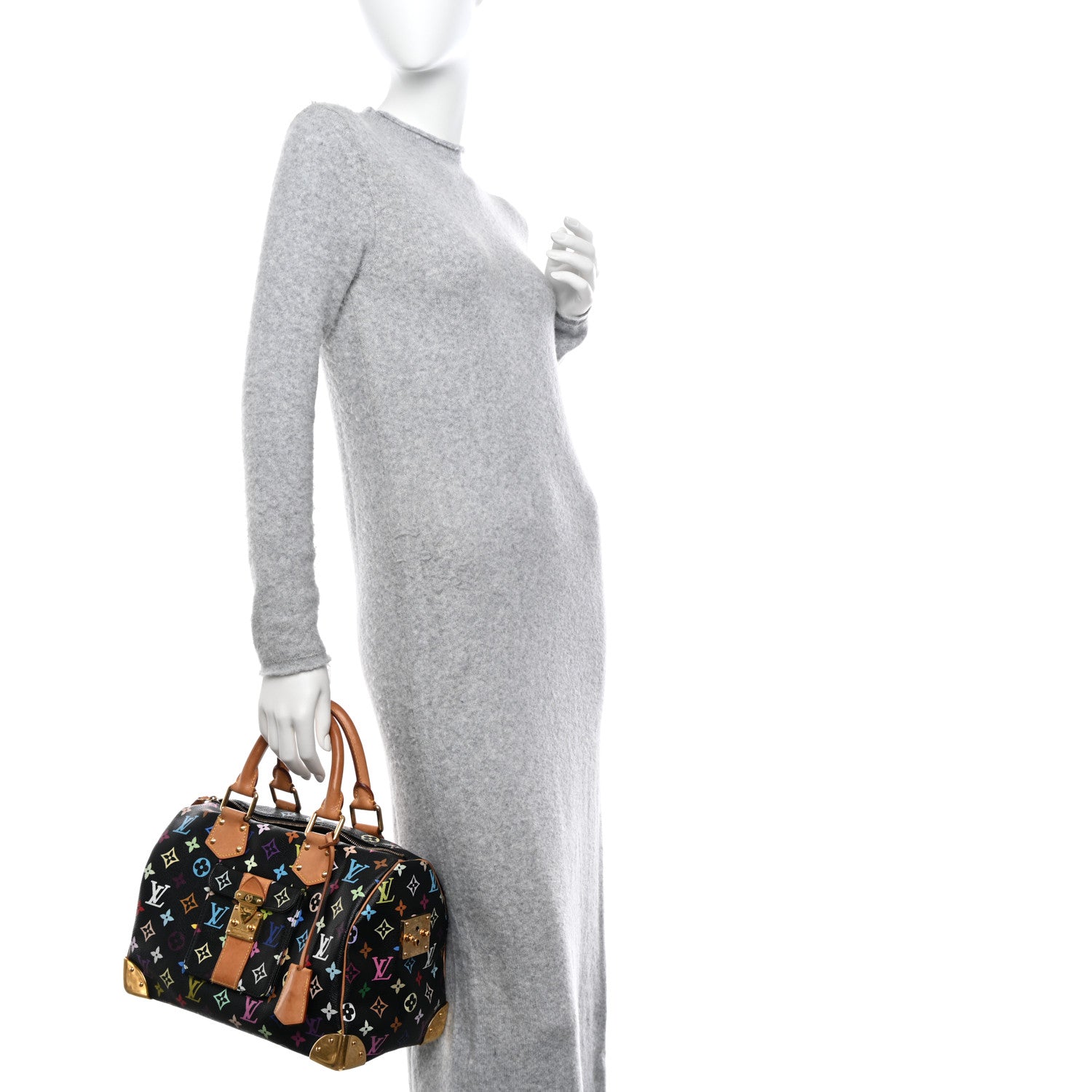 Louis Vuitton Monogram Multicolor Speedy 30 Black 2 of 10