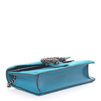 Gucci Velvet Super Mini Dionysus Shoulder Bag Pavone Cyan 4 of 8