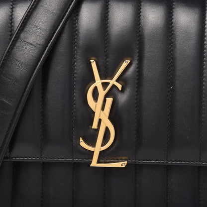 Saint Laurent Lambskin Matelasse Monogram Medium Vicky Chain Bag Black 10 of 10