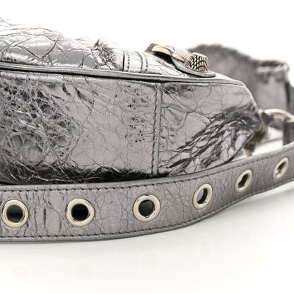 Balenciaga Metallic Agneau Arena Le Cagole Shoulder Bag XS Silver 11 of 13