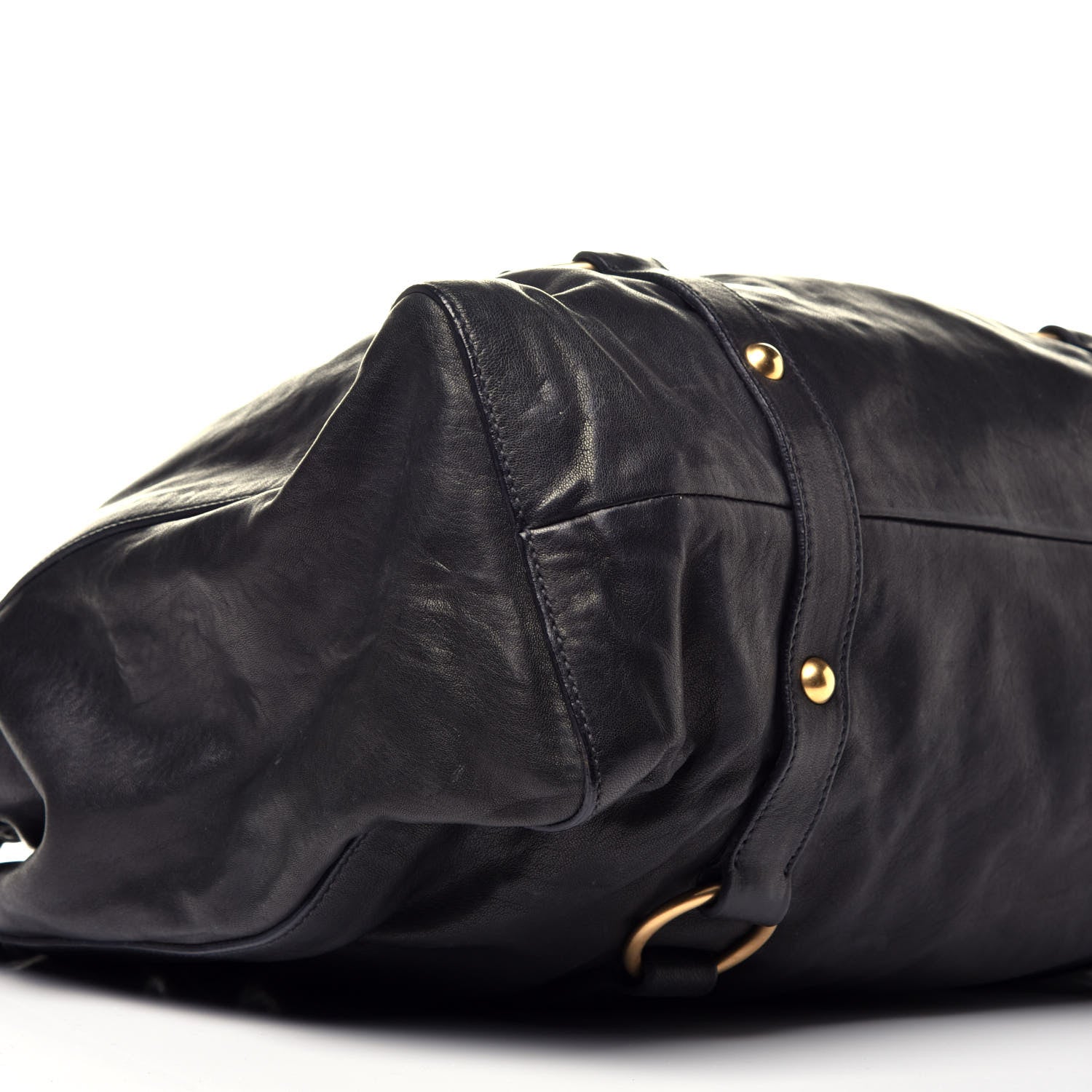 Miu Miu Nappa Spring Tote Black 9 of 10