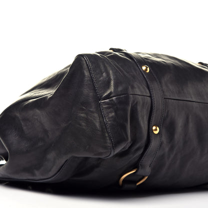 Miu Miu Nappa Spring Tote Black 9 of 10