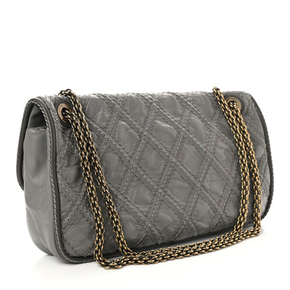 Chanel Calfskin Stitch Triptych Flap Grey 2 of 9