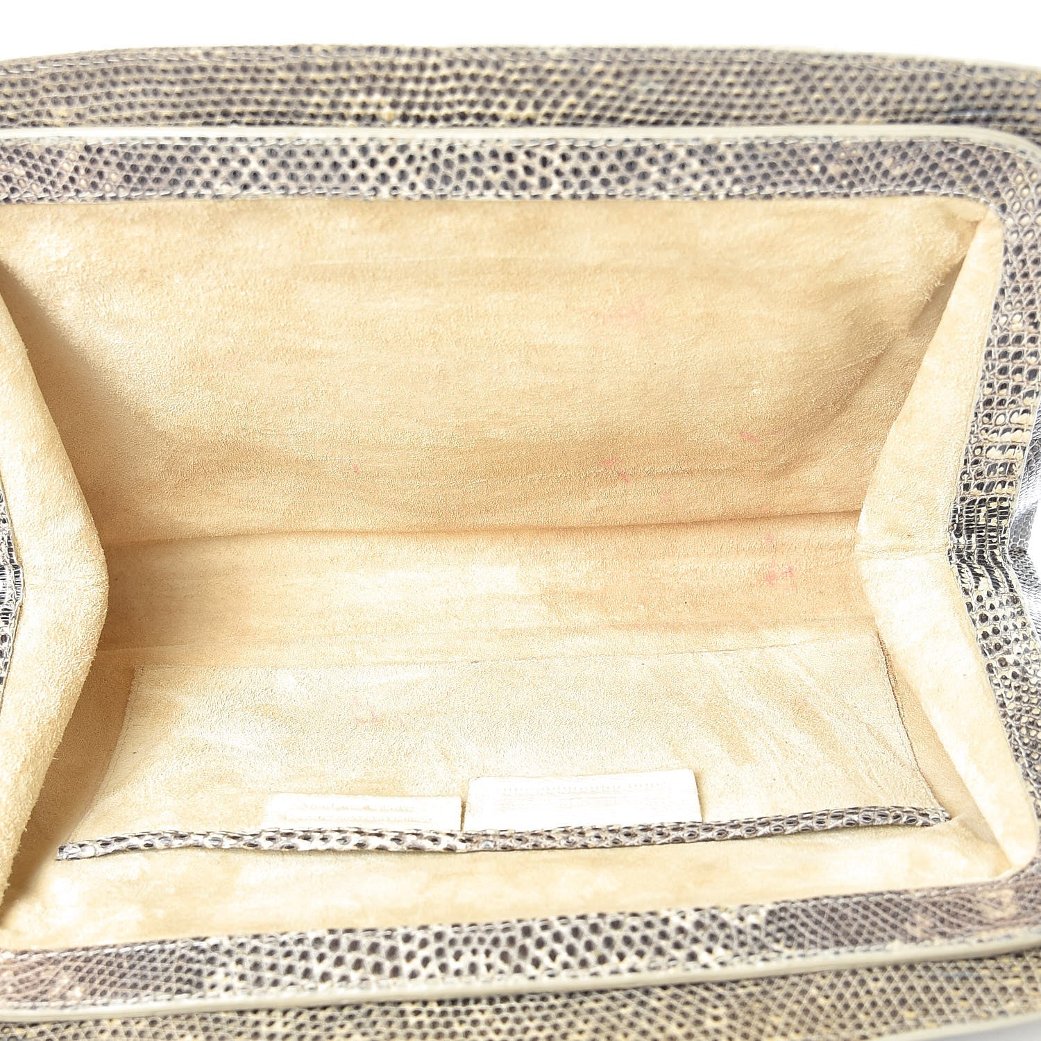 Nancy Gonzalez Lizard Clutch Beige 7 of 11