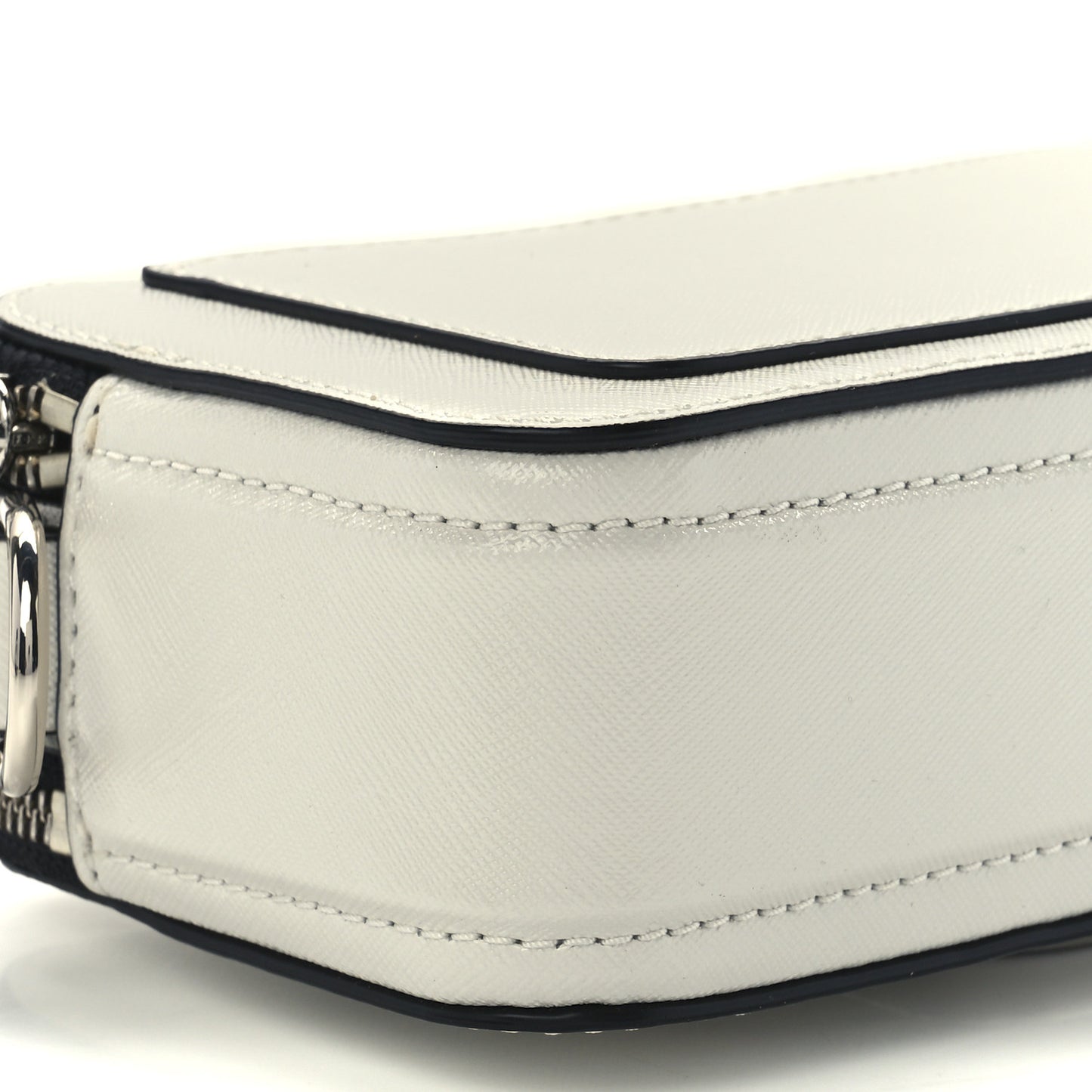 X Peanuts Saffiano Small Snoopy Snapshot Camera Bag White Black