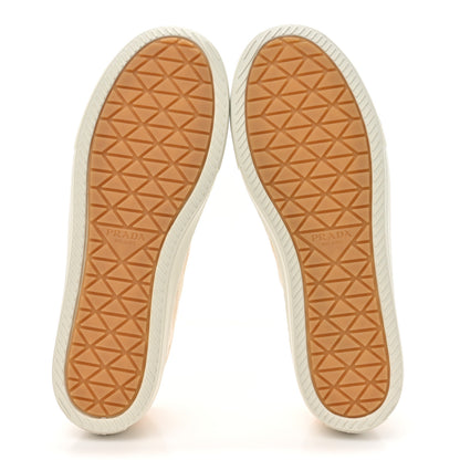 Prada Cotton Printed Triangle Mens Sneakers 8.5 Naturale 6 of 10