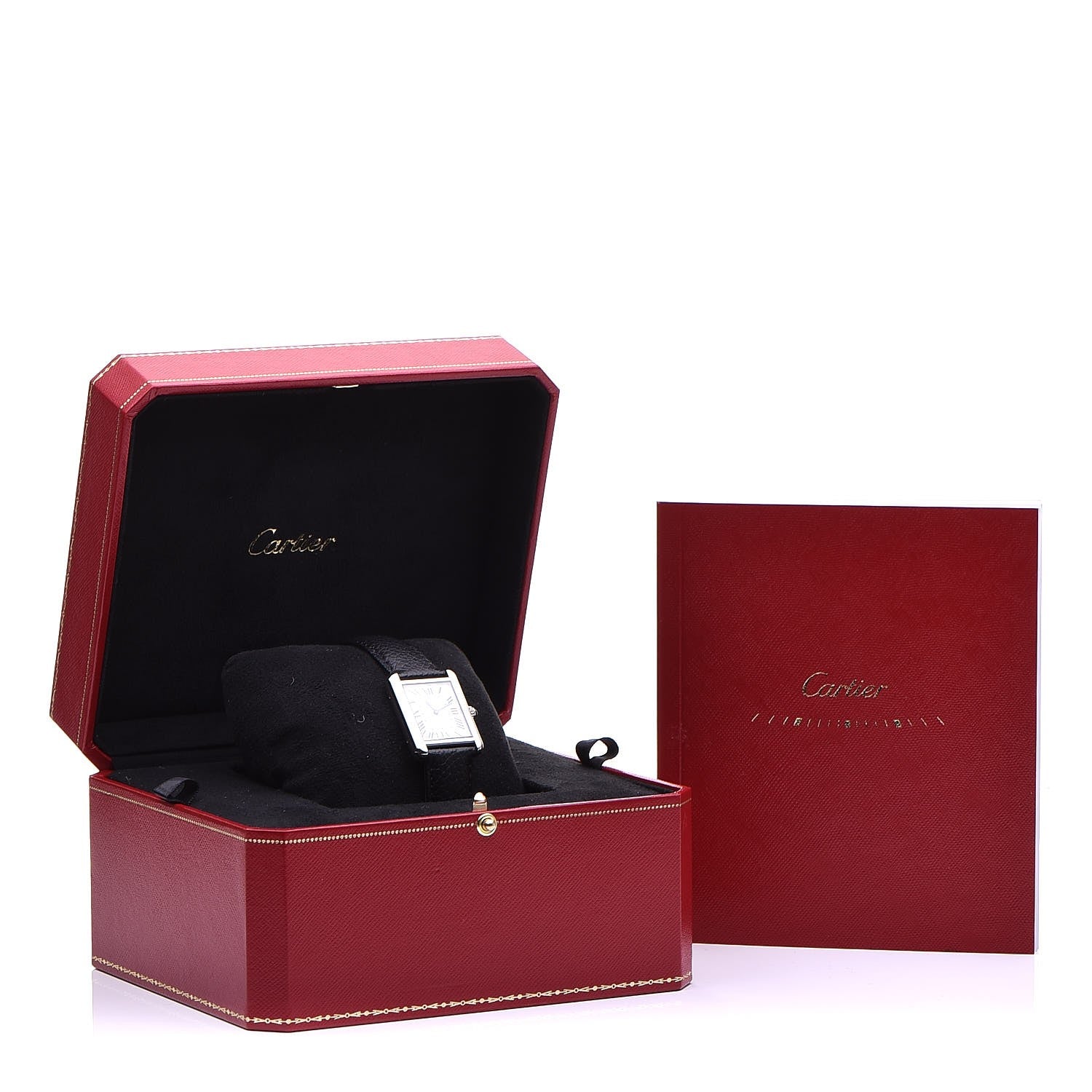 Cartier Stainless Steel Calfskin 24mm Tank Solo Quartz Watch 10 of 10