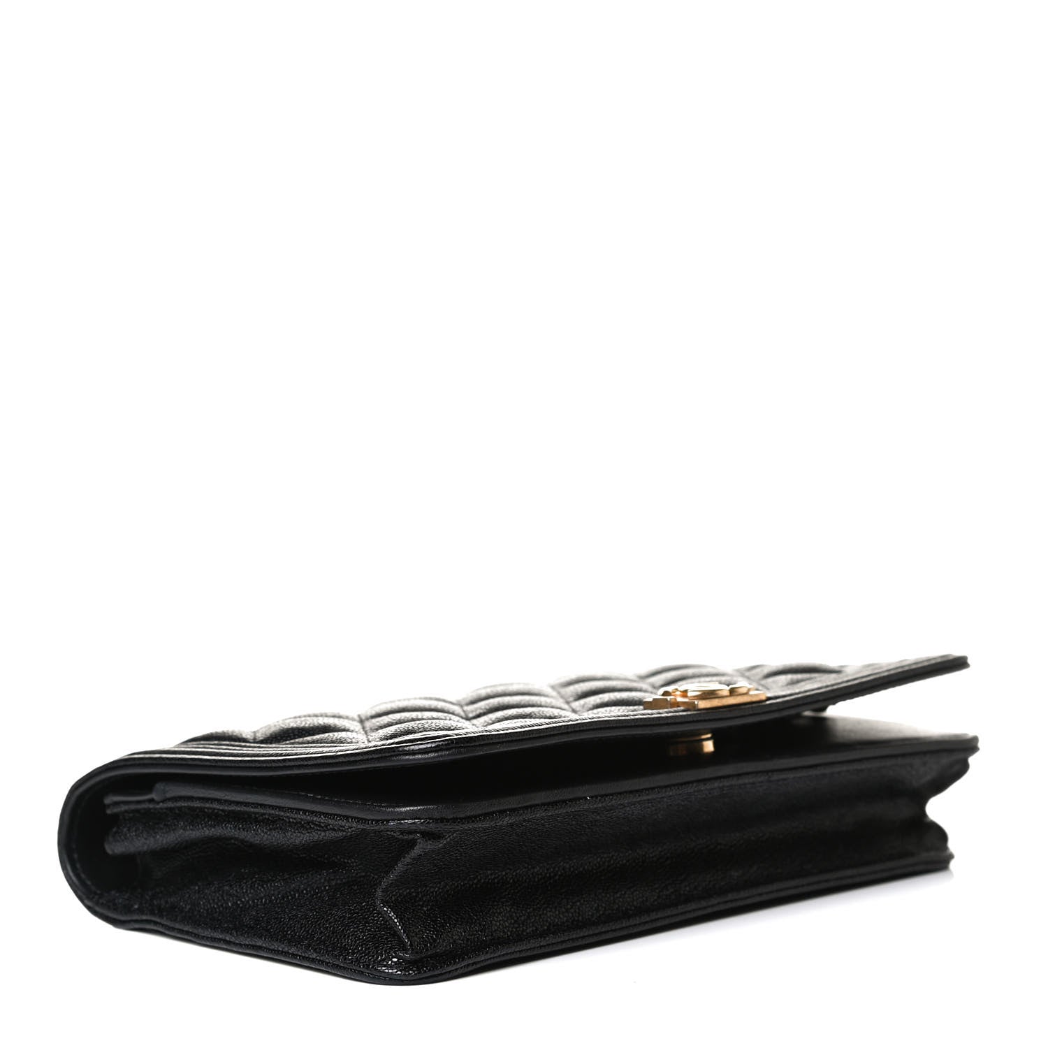 Chanel Caviar Quilted Boy Wallet On Chain WOC Black 4 of 20