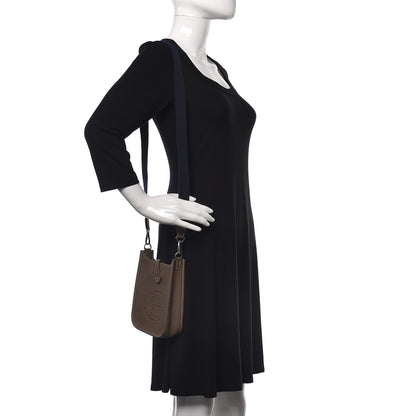 Hermes Taurillon Clemence Amazone Evelyne TPM Etoupe Bleu Indigo 2 of 11