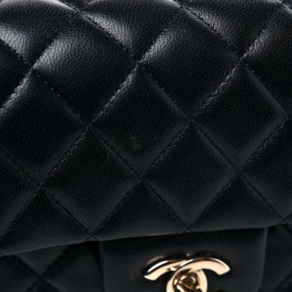 Chanel Lambskin Quilted Mini Rectangular Flap Black 12 of 12