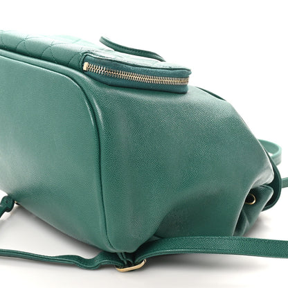 Chanel Caviar Quilted Business Affinity Backpack Green 10 of 11