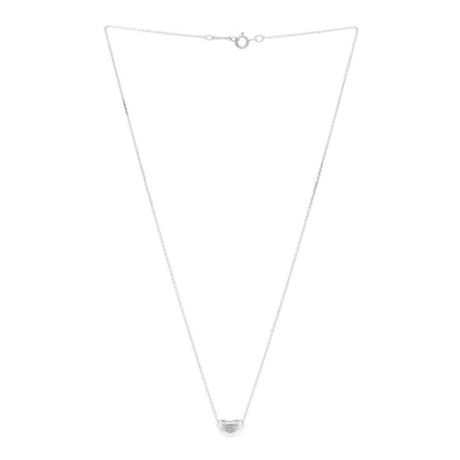 Tiffany Sterling Silver Elsa Peretti 11mm Bean Pendant Necklace 3 of 5