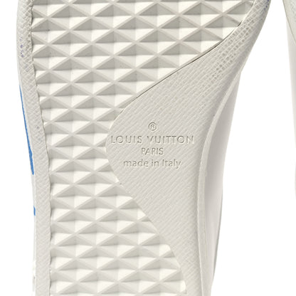 Louis Vuitton Calfskin Luxembourg Samothrace Mens Sneakers 8 White Blue 7 of 9