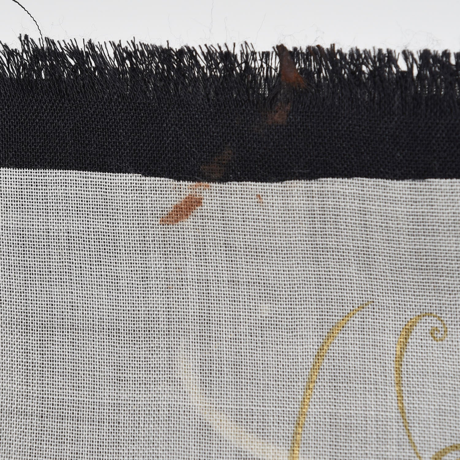 Christian Dior Wool Silk Star Signs Constellation Scarf Black 10 of 10