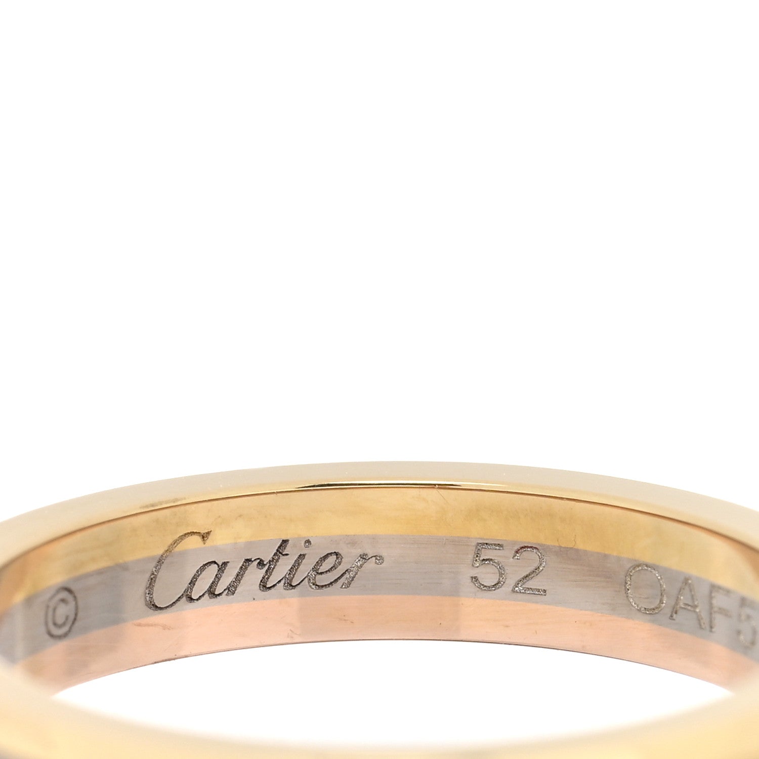 Cartier 18K Pink White Yellow Gold 3.5mm Vendome Louis Cartier Wedding Band Ring 52 6 4 of 5