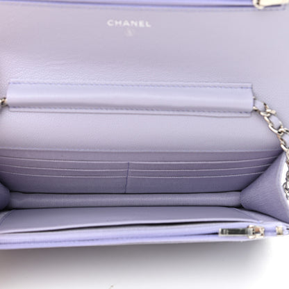 Chanel Caviar Quilted Wallet On Chain WOC Light Purple 5 of 12