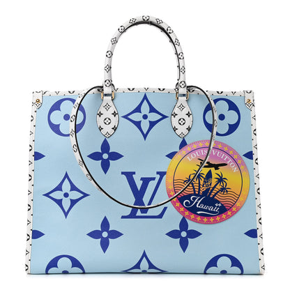Louis Vuitton Monogram Giant Hawaii Onthego Blue 1 of 9
