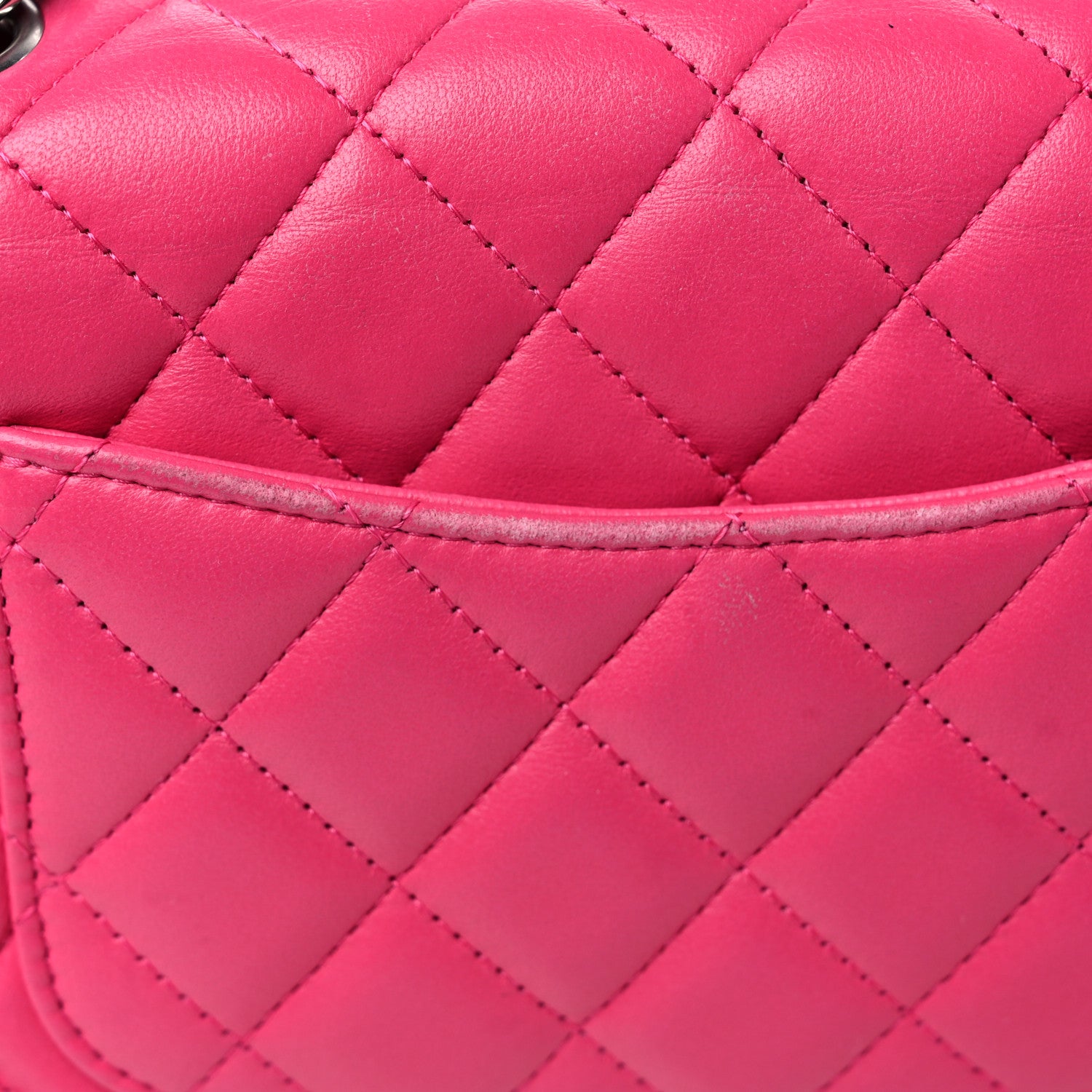 Chanel Lambskin Quilted Mini Rectangular Flap Fuchsia 12 of 14