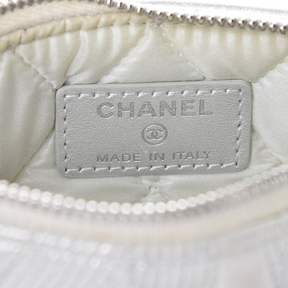 Chanel Metallic Lambskin Star Embossed Coin Purse Case Light Silver 6 of 13