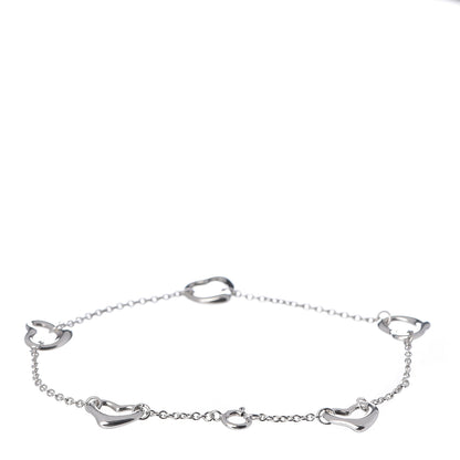 Tiffany Sterling Silver Elsa Peretti Open Heart Bracelet 1 of 4