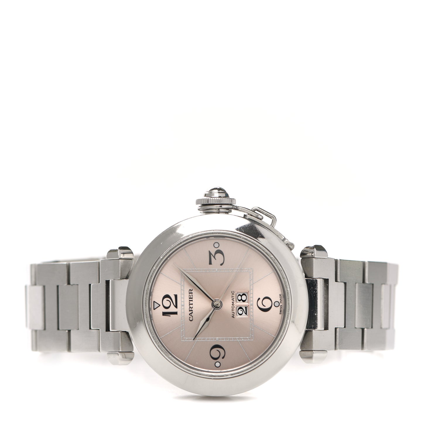 Stainless Steel 35mm Pasha C Big Date Automatic Watch Pink