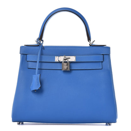 Hermes Evercolor Kelly Retourne 28 Bleu Hydra 1 of 10